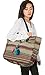 TribeAzure Large Women Shoulder Bag Tote Aztec Handbag Tassel School Everyday Beach Picnic Grocery Laptop (Beige)
