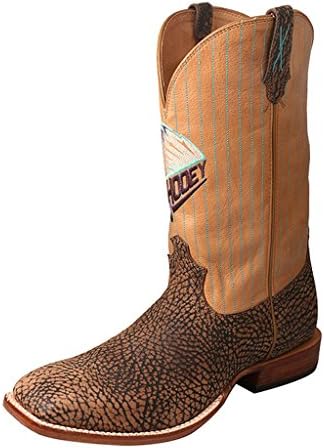 HOOey Western Boot Men Gold Buckle Square 11.5 D Brown Tippie MHY0022