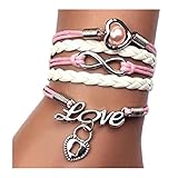 Jovana New Hot Cute Fashion Retro PU Leather Alloy Bracelet Wristlet Bangle Wrist Band Hand Chain
