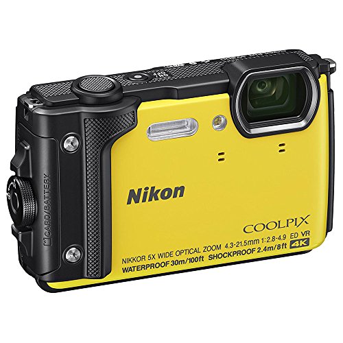 Nikon-COOLPIX-W300-16MP-4k-Ultra-HD-Waterproof-Digital-Camera-Yellow-32GB-Memory-Flash-Deluxe-Accessory-Bundle