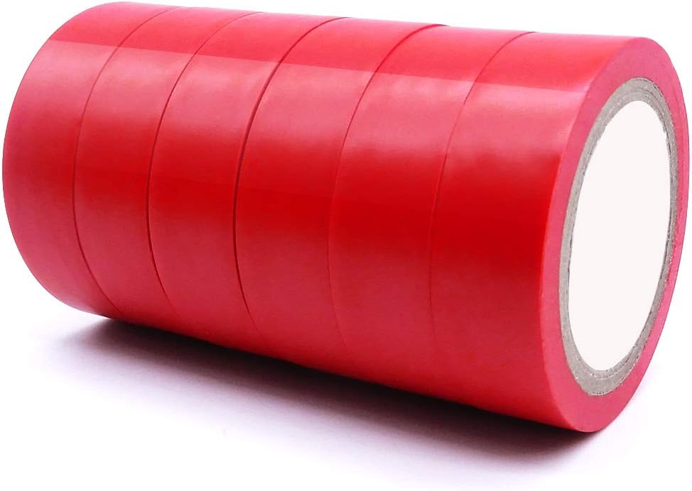 ALBOYI 6 Rolls Red Electrical Tape - Image 4
