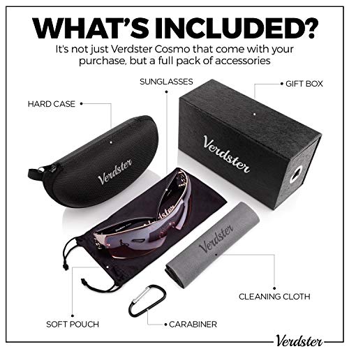 Verdster Cosmo Sunglasses for Ladies - Women's Large Shield Designer Shades - Thumbnail 2