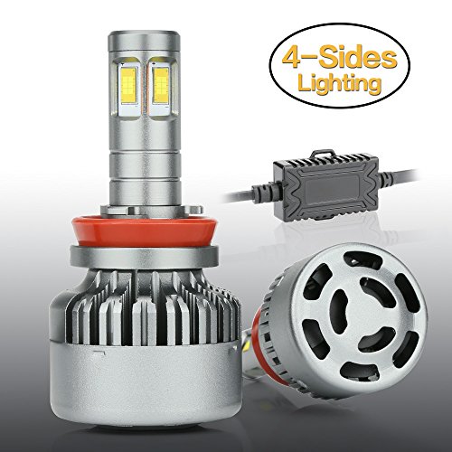 Zdatt 14000LM H11 Led Headlights Bulb Conversion Kits Error Free H8 H9 Fog Light Truck Light 6000K White – 2 Years Warranty