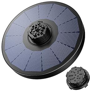 OKMEE-GD087B-Solar-Water-Fountain-4-in-1-Nozzle-22W-Pump-with-4-Styles-for-Bird-Bath-Pond-Pool-Fish-Tank-Aquarium-and-Garden-Black-standard OMORC Solar Fountain Upgraded 4-in-1 Nozzle, 2.2W Solar Powered Fountain Pump with 4 Water Styles, Solar Bird Bath…