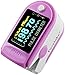 Facelake FL-350 Pulse Oximeter with Carrying Case & Batteries & Lanyard, Pink
