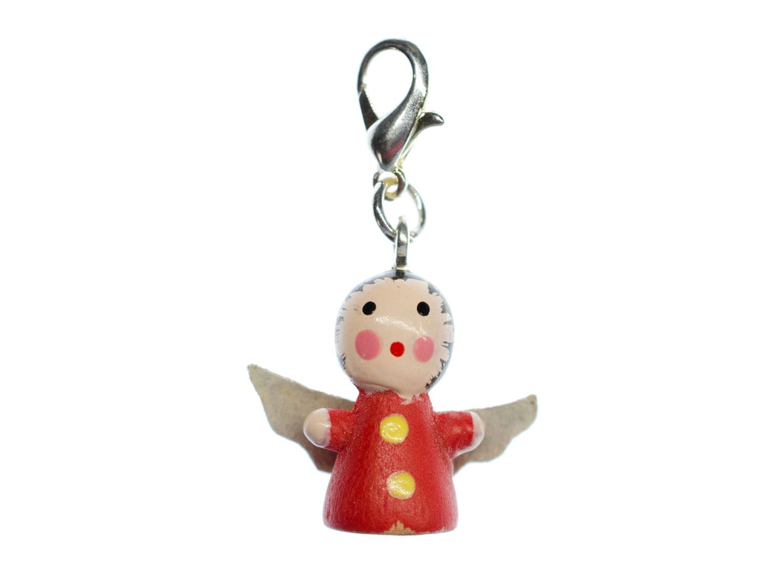 Miniblings Angel Christmas Wood Xmas Charm Pendant Bracelet Red