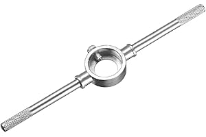 uxcell 25mm Round Die Stock Handle Wrench Holder,for Metric M7-M9 Round Die, Adjustable with Knurled Handle