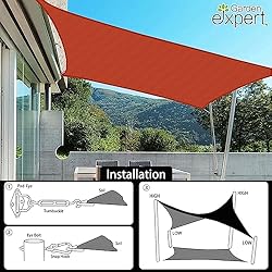 16'x16'Sun Shade Sail Square Sail Shade Canopy for