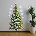 Brccee AC Merry Christmas Home Decor Vinyl Wall Sticker,Christmas Tree and Christmas Gifts Christmas Star Snowflakes Wall Decals