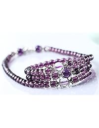 Pulsera elástica de cuentas de ágata verde de 6 a 0.315 in