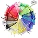 Lalago 100 Pcs Organza Wedding Favour Bags Gift Mini Jewelry Bags (Mixture)