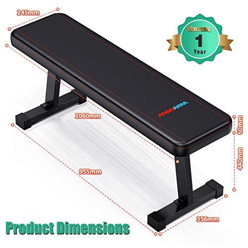 WINNOW-Flachbank-Hantelbank-Multifunktion-Trainingsbank-fuer-Krafttraining-auf-Bauchtraining-und-Brustpresse