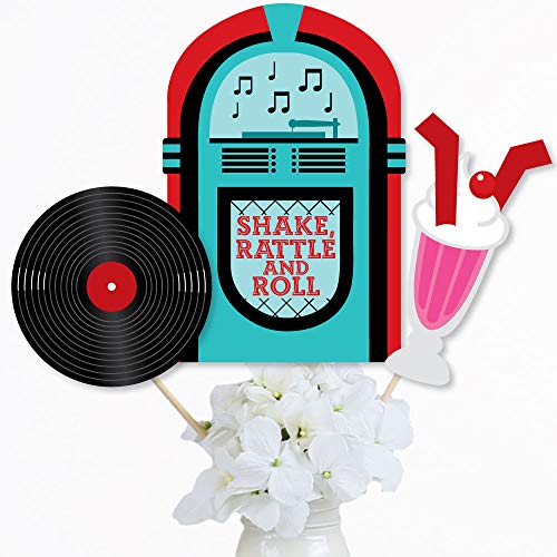 50 S Sock Hop 1950s Rock N Roll Party Centerpiece Sticks