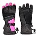 Womens Ski Gloves, Winter Warm 3M Insulation Outdoor Windproof Snow Gloves for Skiing, Snowboarding, Motorcycling, Cycling, Great Gift Idea