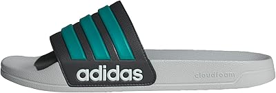 adidas Unisex Adilette Shower Slides, Core Black/Pure Teal/Grey Two, 54 EU