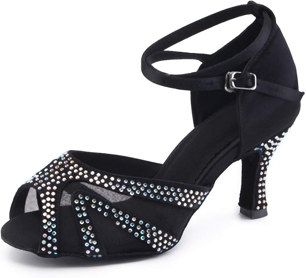 BCLN Sequin Party Women Latin Salsa Tango Practice Ballroom Dance Shoes Wedding 3