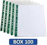 Oxford Heavy Duty A4 Punched Poly Pockets Glass Clear 100 Pack view 2