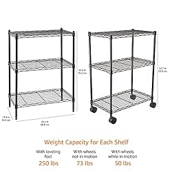 Amazon Basics 3-Shelf Adjustable, Heavy Duty