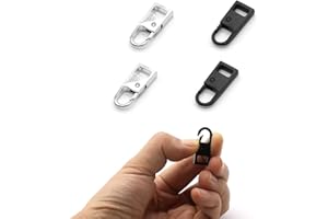 FKEYTO Zipper Pull Tab Replacement Metal Zipper Handle Mend Fixer for Suitcases Luggage Jacket Backpacks Coat Boots