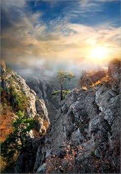 Posterlounge Acrylglasbild 13 x 18 cm: Dramatisch beleuchtete Schlucht von Editors Choice - Wandbild, Acryl Glasbild, Druck a