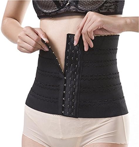 FitnessWareUS Hourglass Kim Kardashian Sports Mesh Waist Cincher Trainer Trimmer Corset Body Shaper Belt for Weight Loss, 3 Hook Rows