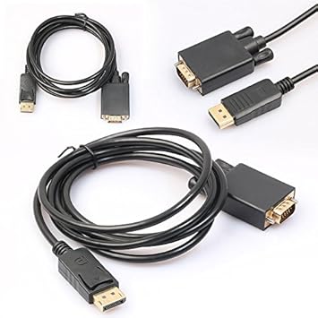 1.8 m puerto de pantalla dp macho a VGA macho RGB D-Sub adaptador ...