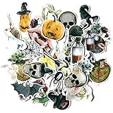 Navy Peony Scary Skull Stickers (31 Pieces) | Waterproof Decals for Laptops and Phones | Stickers for Scrapbook and Journal