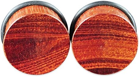 ArcticBuffalo Red Sandalwood Single Flare Natural Organic Wood Ear Gauges Plugs