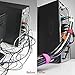 PASOW 50pcs Cable Ties Reusable Fastening Wire Organizer Cord Rope Holder 7 Inch (White)