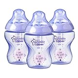 Tommee Tippee Closer to Nature Decorated Bottle - 3pk 9oz (Girls)