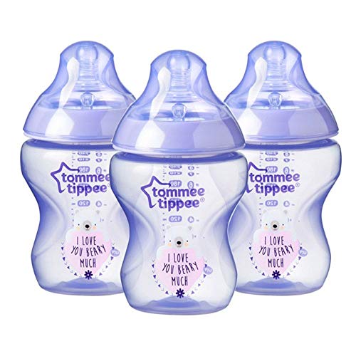 Tommee Tippee Closer to Nature Decorated Bottle - 3pk 9oz (Girls)