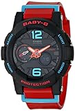 G-Shock Womens BGA180 Glide with Tide Graph Baby-G Series Designer Watch - Red/Black / One Size