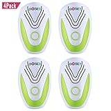 Ultrasonic Pest Repellent, Electronic Pest Control Plug In Repeller for Insect - Mice, Roaches, Bugs, fleas, Mosquitoes, Spiders, Human & Pet Safe (4pack)