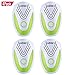 Doset Pest Control Ultrasonic Repeller, Electronic Plug In repellent indoor for Insects, Mosquitoes, Mice, Spiders, Ants, Rats, Roaches, Bugs, Non-toxic Eco-Friendly, Human & Pet Safe (4PC, Green)
