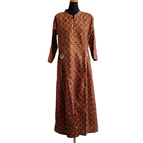 Amazon Ksinteronline アジアンエスニック柄ワンピース インド製