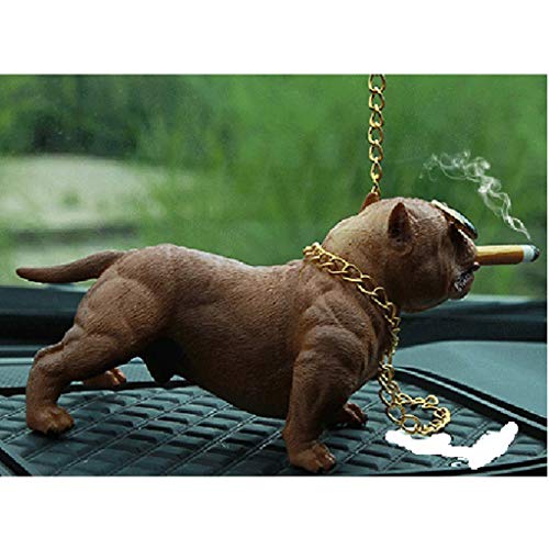Sonmer Bully Dog Car Interior Pendant Ornaments, Home Office Decor Toys (Brown) - Thumbnail 3