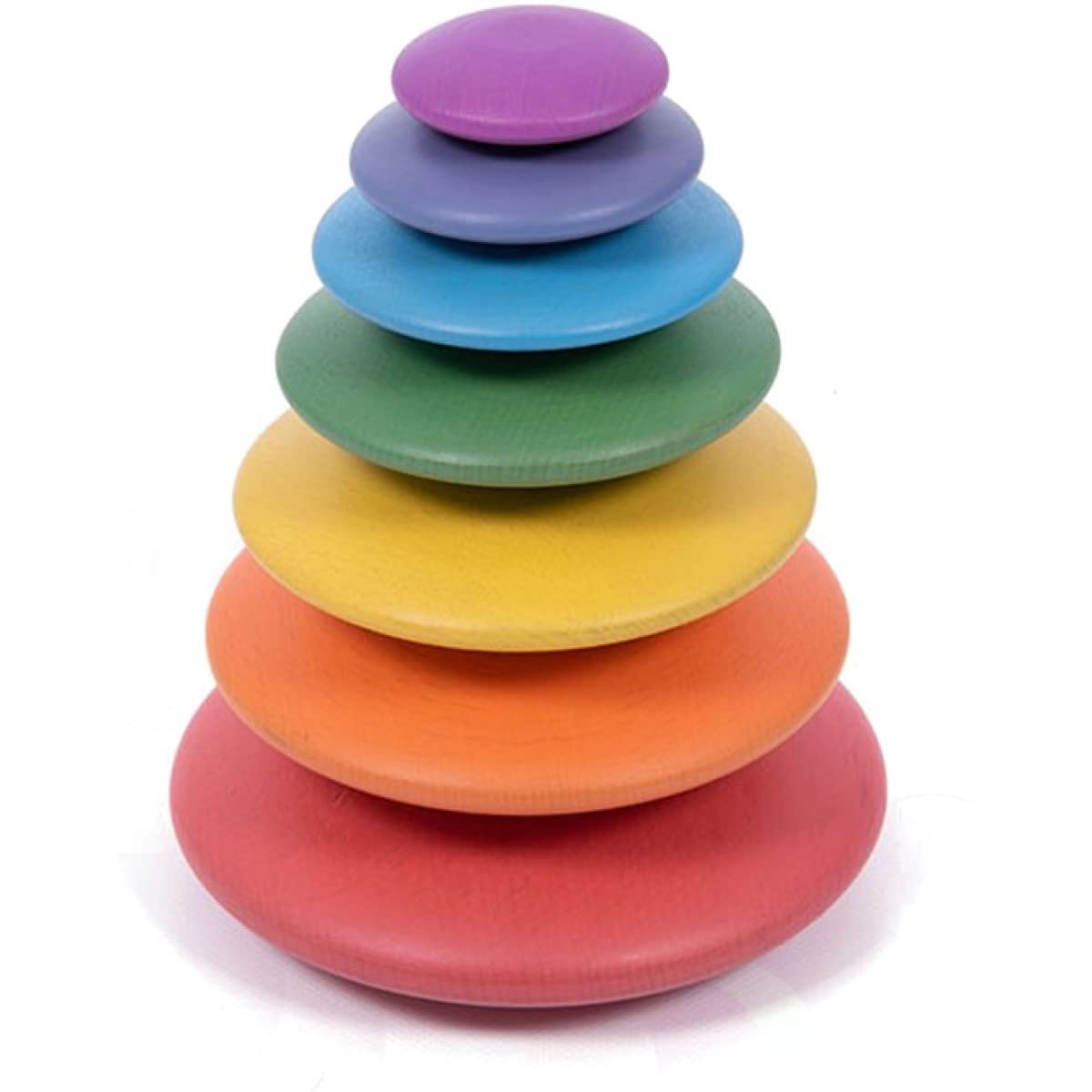 TickiT 73422 Wooden Rainbow Buttons Pack of 7 - Opened Ended Play
