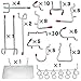 Calax 85 Piece Pegboard Hooks And Organizer Assortment Include Metal Peg Hooks and Black Plastic Peg Hooks