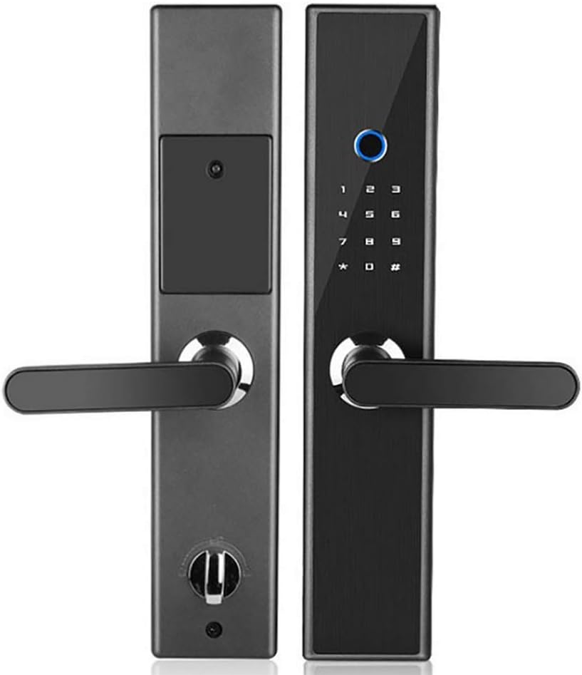 FYLD Bluetooth Keyless Smart Lock,Digital Electronic Biometric Smart Locks,Intelligent Access Card Unlock + App Remote Authorization to Open The Door