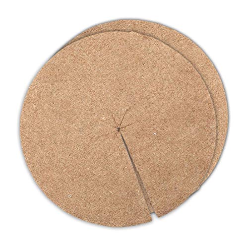 La cordeline Set di 2 Dischi di pacciamatura in Feltro Iuta Ø 60 cm Naturale CJN10H