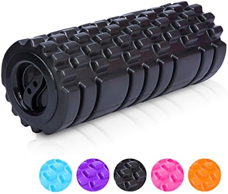 Longans Foam Rollers &amp; Trigger Point Roll For Deep Tissue Muscle Massage &amp; Myofascial Release, Aching Back and Leg 13"x5" - for Yoga Foam Roller (black2)