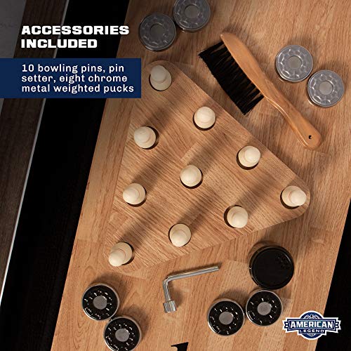 American Legend Brookdale 9’ LED Light Up Shuffleboard Table with