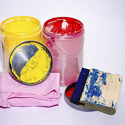 18 Pieces Screen Printing Starter Kit Including 8 x 10 Inch Wood Silk Screen Printing Frames, Screen Printing Squeegee,Waterproof Transparency Film, Carving Knife for Stencil Method