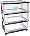 IRIS 3-Drawer Wide Cart, Black
