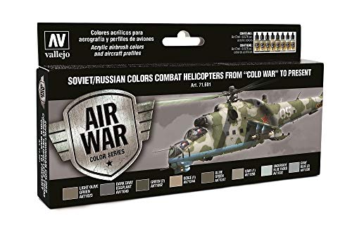 Vallejo VJ71601 Air Color Series Soviet/Russian Combat Helicopters from Cold War to Present Toy, Multicolor