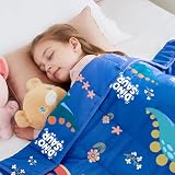 HOSUKKO Weighted Blanket - 3 lbs Blue Dinosaur Heavy Blanket - Breathable Blanket(36 * 48 inches, 3 lbs)