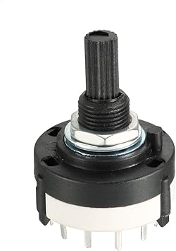 Uxcell 2p6t 2 Pole 6 Throw Selectable Single Deck Band Channel Rotary Switch Selector 1 Pcs Amazon Com