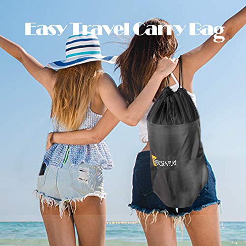 12 Pack Giant Buckets and Balls Yard Tossing Game Set with Carrying Bag