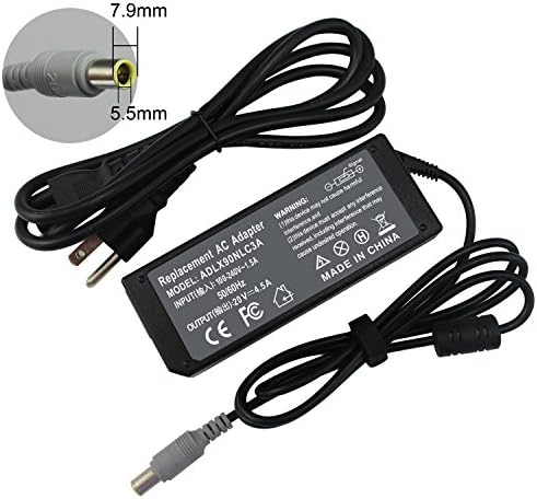 EBOYEE New 20V 4.5A 90W AC Charger for Lenovo IBM Thinkpad S500 G500 Flex 10 14 15 15D Yoga 2 11 11s 11e 13 M5400 ThinkPad X1 G700 G510 E431 S210 T550 X 240 E531 T440s E450 N20 G50-30 T540p