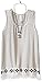 Beautees Girls' Sleeveless Tank Top with Lace and Necklace